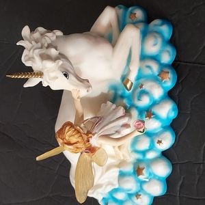 Medieval Legends Unicorn&Fairy,5in.Hx6 3/4in.Lx4in.W,Multicolors.EUC,no chips